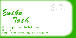 eniko toth business card