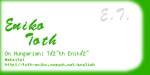 eniko toth business card